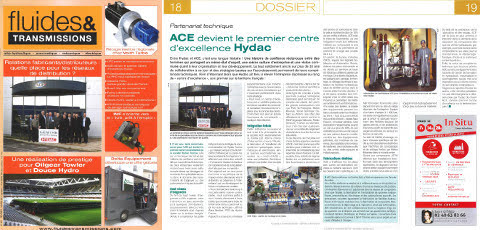 ACE devient le premier centre d'excellence Hydac en France